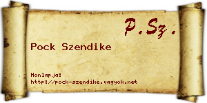 Pock Szendike névjegykártya